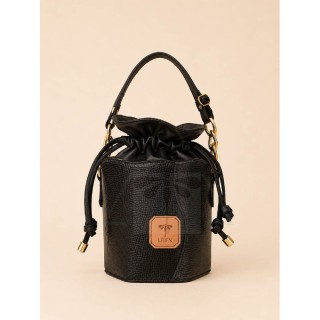 Elaine Bucket Mediano Negro | Bolso Artesanal LEBEN