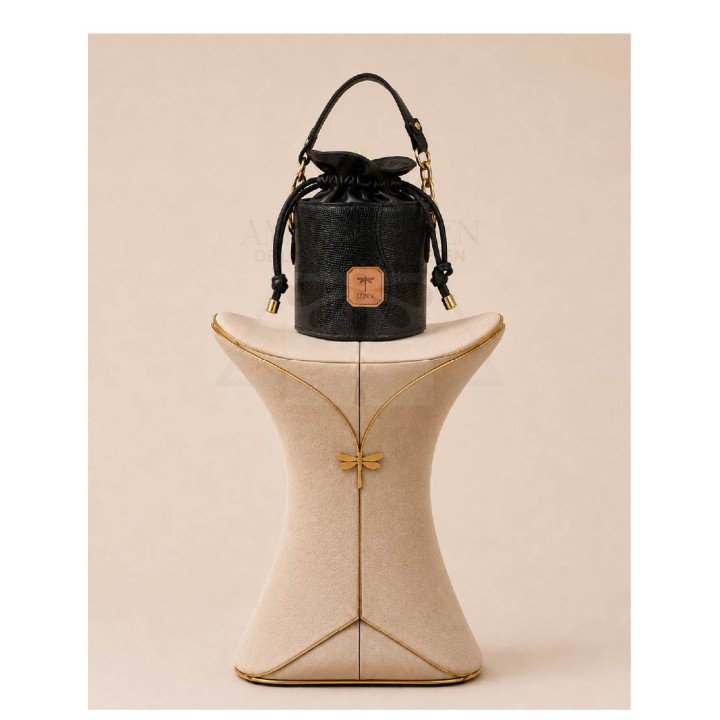 Elaine Bucket Mediano Negro | Bolso Artesanal LEBEN
