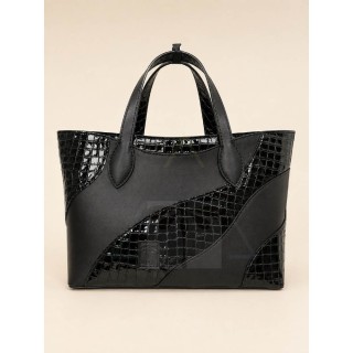 Elara Tote Mediano Negro de Piel | LEBEN